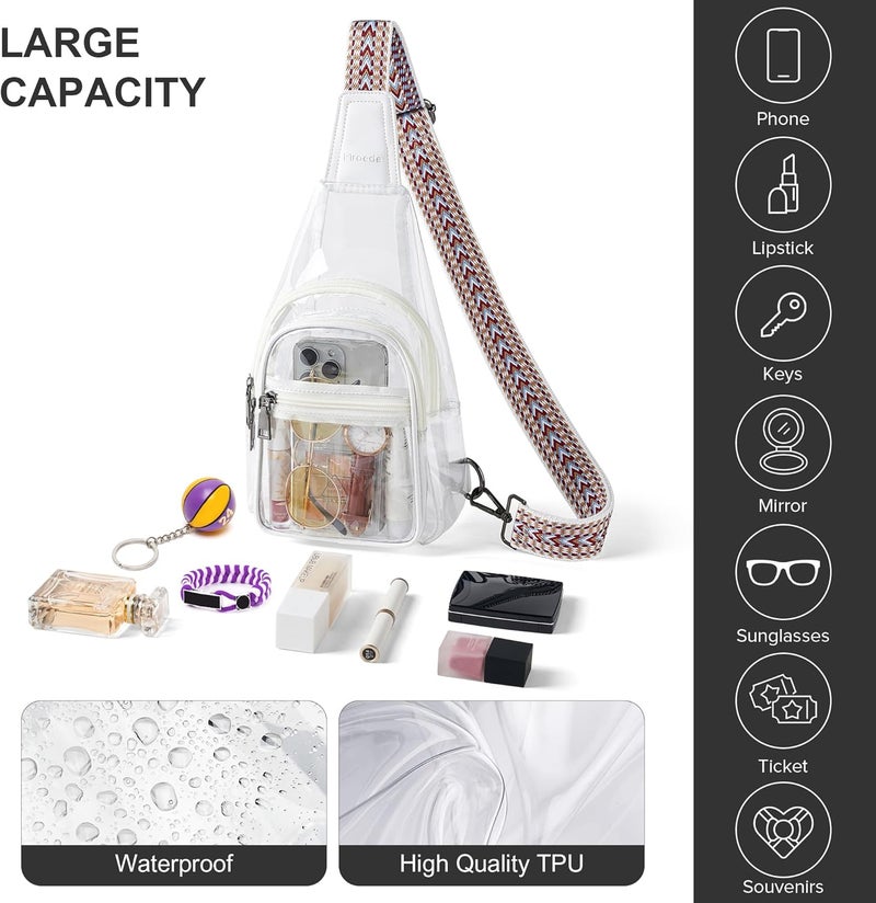 Mroede Clear Bag for Stadium Events Approved Clear Purses for Women Crossbody Transparent Bag Stadium Bags for Concert Sport - Image 5